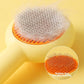 Cat Brush for Short or Long Haired Cats Dogs Rabbits, Cute Dog Brush with Release Button for Massage and Removes Loose Fur, Dog Hair Brush Dog Grooming Deshedding Brush