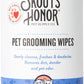 SKOUT'S HONOR Pet Grooming Wipes for Dogs and Cats - Deodorizing, Plant-Based, Biodegradable, Fragrance-Free - for Paws, Faces, Skin Folds & Bums, 80 Count