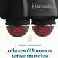 Homedics Handheld Back Massager, Dual Heated Nodes, Neck, and Body Percussion Massager with Interchangeable Nodes to Release Back, Neck, Shoulder Leg and Foot Tension