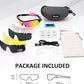 BangLong Polarized Sports Sunglasses Cycling Sun Glasses for Men Women with 5 Interchangeable Lenes for Running Baseball Golf