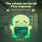 Axolotl Alarm Clock with Night Light for Kids, 7 RGB Color Cute Alarm Clocks for Bedrooms Ok to Wake Clocks, Silicone Animal Tabletop Lamp for Teen Girls Boys, Green