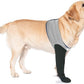 COODEO Dog Socks to Prevent Licking Paws, Healing Boots & Paw Protectors with Non-Slip Bottoms for Wound Protection, Waterproof Sleeve Shoes for Licking（Grey，2XL_Right