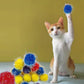 20 Pieces 2 inches Sparkle Pom Pom Balls for Cat - Interactive Glitter Balls, Multicolor, Best as Kitten Play Toys