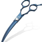 7 inch Matte Blue Curved Dog Grooming Scissors Professional 440C Stainless Steel Dog Shears Smooth Cutting Comfortable Grip and Easy to Use for Groomers and Home Use