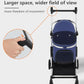 Pet Stroller with 4 Wheels for Small/Medium Pets, 3 in 1 Travel Foldable Detachable Carrier for Dog Cat Cage Jogger Stroller, Rear Wheel Breaks, Storage Basket, Car Seat (Navy Blue)