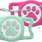 IP68 Waterpoof Dog Airtag Holder, Stretchy Silicone Full Body Covered Apple Air Tag Holder for Dog Cat Collar Fit All Width Collar (Green/Rose, 2 Pack)