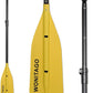 Canoe Paddle Aluminum Shaft with PP Blade, Floating Adjustable Paddle for Canoeing, Boating and Rafting, 122-152 cm/4-5 Ft