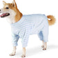 Dog Recovery Suit, Abdominal Wound After Surgery Wear, Anti Licking Bodysuit with Snaps, E-Collar & Cone Alternatives, Long Sleeve Dog Spay Surgical Onesie Prevent Shedding(Medium, Blue)