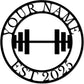 Personalized Metal Gym Sign, Custom Fitness Metal Wall Decor, Yoga Room Sign, fitness room decor, home gym decor, gifts for sports lovers, black metal