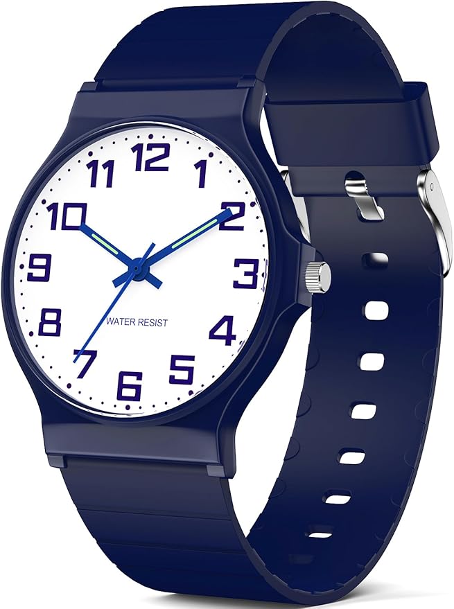 Kids Analog Watch Boys Girls, 30M Waterproof, Sports Watch for Boys, Easy to Read Children's Thin Dial Wrist Watches with Soft Band, for Ages 5-15 Kids Great Birthday Gifts Christmas Day