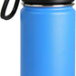 DRINCO Stainless Steel Water Bottle Spout Lid Vacuum Insulated Double Wall Water Bottle Wide Mouth (40oz 32oz 22oz 18oz 14oz) Leak Proof Keeps Cold or Hot (14 oz, 14oz Royal Blue)