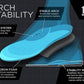 10 Seconds - 3720 Stability Insole: Firm Arch Support - High Arch Height - Firm Cushioning, High Shock Absorption, Trim to Fit, Shock Absorbing Memory Foam with Stability Plate.