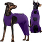 Kuoser Thigh Wound Sleeve for Dogs, Dog Recovery Sleeve for Back Legs, Pet Surgical Suit for Large Medium Small Dogs, Purple