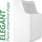 Large/Tall Litter Box Enclosure, Modern Wooden Litter Box Furniture for XL Litterbox with Open Shelf as Sideboard Cabinet (White)