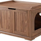 unipaws Cat Litter Box Enclosure Furniture, Hidden Litter Box Cover Washroom, Dog Proof Cabinet House for Large Cat, Hideaway Litter Box, Walnut