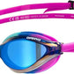ARENA Unisex Python Racing Swim Goggles for Men and Women Anti-Fog No Leak Max Comfort Dual Strap, Mirror/Non-Mirror Lens