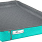 Paw Inspired Critter Box Washable Cage Liner, Reversible Fleece Bedding with Raised Sides for Guinea Pigs and Other Small Animals (Midwest, Gray/Green)