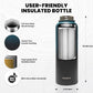 Insulated Water Bottle 40 oz, Triple Wall Vacuum Stainless Steel (Cold for 48 Hrs), Leak Proof & Non-BPA, Modern Water Flask Jug with Paracord Handle & Straw Spout Lids, Indigo/Black