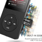 AGPTEK A02 MP3 Player with Bluetooth 5.3, 1.8 inch Screen Portable Music Player with Speaker, FM Radio, Voice Recorder, Supports Expanded Up to 128GB(Black, 32GB)