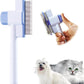 Cat Comb Pet Comb Self Cleaning Upgraded Cat Brush for Long Haired Cats & Dogs, Blue