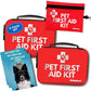 Dog First Aid Kit 3-Pack – 2 Hard-Sided & 1 Compact Travel Pet First Aid Kits – Vet-Approved Emergency Supplies with First Aid Guide, Tick Remover, Thermal Blanket for Hiking, Camping, Car, RV
