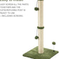 MECOOL 34“ Tall Cat Scratching Post Premium Basics Kitten Scratcher Sisal Scratch Posts Trees with Hanging Ball for Indoor Cats (34 inches for Adult Cats, Cactus Green)