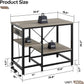 40-50 Gallon Fish Tank Stand with Charging Station, 36x19 Metal Aquarium Stand with 3-Tiers Adjustable Storage Shelves, 6-Legs Reptile Terrarium Stand, 660 LBs