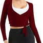 Women Tie Front Shrug Long Sleeve Bolero Cardigan Lightweight Casual Tops
