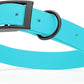 Dogline Biothane Waterproof Dog Collar Strong Coated Nylon Webbing with Black Hardware Odor- Proof for Easy Care Easy to Clean High Performance Fits Small Medium or Large Dogs, Sky Blue