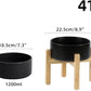 Ceramic Raised Dog Bowl Set, Elevated Dog Bowl with Stand, Food and Water Bowl for Medium Breed Dogs, Weighted Dog Dishes, Pet Bowl(7.3'',41OZ, Black)