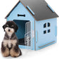 Dog House Indoor for Small Dogs or Cats, Cozy Wooden Design, Small Indoor Bed House, with Air Vents and Elevated Floor Warm Dog Cave
