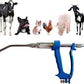 10ML Veterinary Metal Feeding Gun, Continuous Drench Gun Dosing Device Veterinary Adjustable Medicine Dispenser Husbandry Autonomous Feeding Tool, for Pig Cow, Sheep, Horse (Blue, 10ML No Bottle)