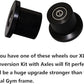 Total Gym Replacement Set Wheels/Rollers for Models XL, XLS and Some 3000 XL, All FIT, and Fit with Bearings Thru Hole of 1/4" in Diameter - 4 Pack (Black)