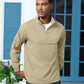 Aulemen Men's Casual Quarter Zip Pullover-Athletic Windbreaker Lightweight Jackets Hiking Golf for Men Mock Neck with Pockets
