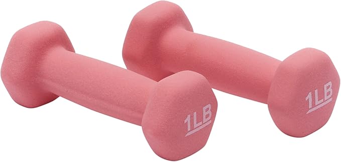 Amazon Basics Neoprene Dumbbell Hand Weights for Exercise and Muscle Toning