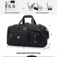 Gym Bag for Men and Women with Shoe & Laptop Compartment, 3-in-1 Sports Travel Duffel Bag Anti-Theft Weekender Carry-On Backpack for Airplane & Workout, Overnight Travel Bag,35L (Black, Medium)