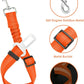 Lukovee Dog Seat Belt for Car, Adjustable Dog Car Harness for Large Medium Small Dogs, Soft Padded & Breathable Mesh Dog Seatbelt with Car Vehicle Connector Strap (Orange,Medium)