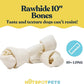 hotspot pets 10 Inch Large Rawhide Dog Bones - Made from Grass Fed Cows - Long Lasting Chews Great for Dental & Oral Care - Bones for Aggressive Chewers & Large Dogs (10 Inch - 1 Count)