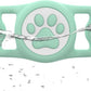 IP68 Waterpoof Dog Airtag Holder, Stretchy Silicone Full Body Covered Apple Air Tag Holder for Dog Cat Collar Fit All Width Collar (Green, 1 Pack)