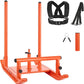 VEVOR Weight Sled, Steel Power Sled, Fitness Strength Training Sleds for Athletic Exercise Speed Improvement, Workout Fitness Equipment with Handle, Compatible with 1/2 in Weight Plates, Orange