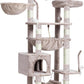 Cat Tree, Cat Tower for Large Cats with 2 Big Platforms, 2 Baskets, condo and Toys, 63" Cat Scratching Posts for Indoor Cats, Muchroom GCT020MU