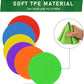 60 Pcs Poly Spot Markers Non-Slip Rubber Floor Dots for Gym, Flat Cones Agility Markers Poly Dots for Gym Floor Spot Markers for Sports Soccer Basketball Speed Agility Training Dance Classroom