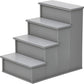 PawHut Pet Stairs, Small Pet Steps with Cushioned Removable Covering for Dogs and Cats Up to 22 Lbs., Grey