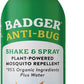 Badger Bug Spray Travel Size, Family Friendly All Natural Mosquito Repellent w/Organic Essential Oils, Smells Great, 3 Hours Effective, Deet-Free, Vegan, Travel Insect Repellent, 2.7 fl oz