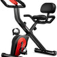 Foldable Exercise Bike, Low Noise Stationary Bikes for Home, Compact Indoor Cycling Bike with Adjustable Magnetic Resistance, 300lbs Capacity 6.6lbs Flywheel Workout Bike