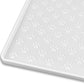 Ptlom Pet Placemat for Dog and Cat, Waterproof Silicone Pet Feeding Bowl Mats for Food and Water, Small Medium Large Dogs Mat Prevent Residues from Spilling to Floor, White, 18" 12"