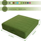 MeMoreCool Square Floor Pillow Seating for Adults Kids, Large Meditation Cushion Floor Pillow with Thick Foam & Soft Tufted Cover, Washable Big Pillow Seat Floor Cushion for Sitting Yoga 22" Green