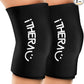 iTHERAU Knee Ice Pack Wrap 2 Pack, Reusable Gel Cold Pack with Cold/Hot Therapy, Cold Compression Sleeve for Elbow, Knee, Calf & Ankle for Pain Relief, Swelling, Surgery, Sports Injuries -Black, M