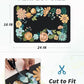 AMOAMI Coffee Mat Hide Stain Rubber Backed Absorbent Dish Drying Mat for Kitchen Counter - Bar Accessories Fit Under Coffee Maker, Espresso Machine, Dish Rack - Floral Black 16x24