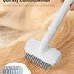 One-Click DeMatting Pet Comb for Small Dogs and Cats,Deshedding Brush, Quick Knot Remover with Stainless Steel Blade, Safe Rounded Edges, Effortless Hair Removal Grooming Tool